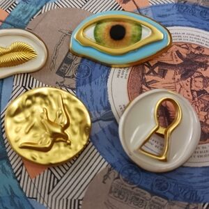 Schiaparelli Button LOT OF 4 FOR Garments Made In FRANCE